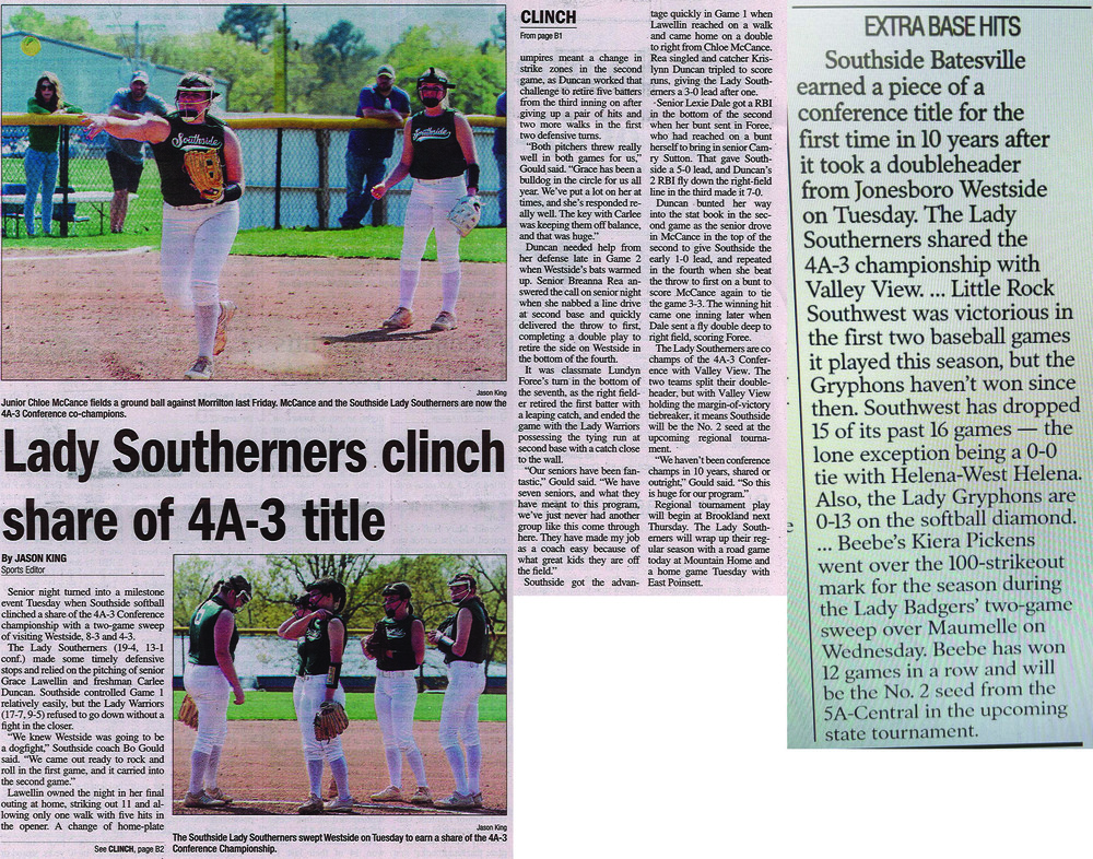 Southerner Softball Conference Title