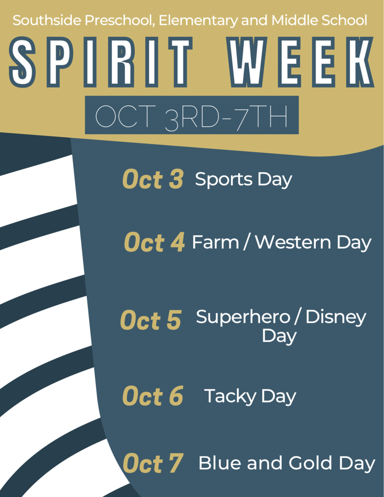 Preschool, Elementary and Middle School Spirit Week theme days