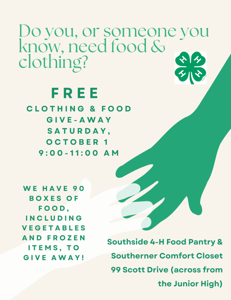 Southside 4-H Food and Clothing Give-Away