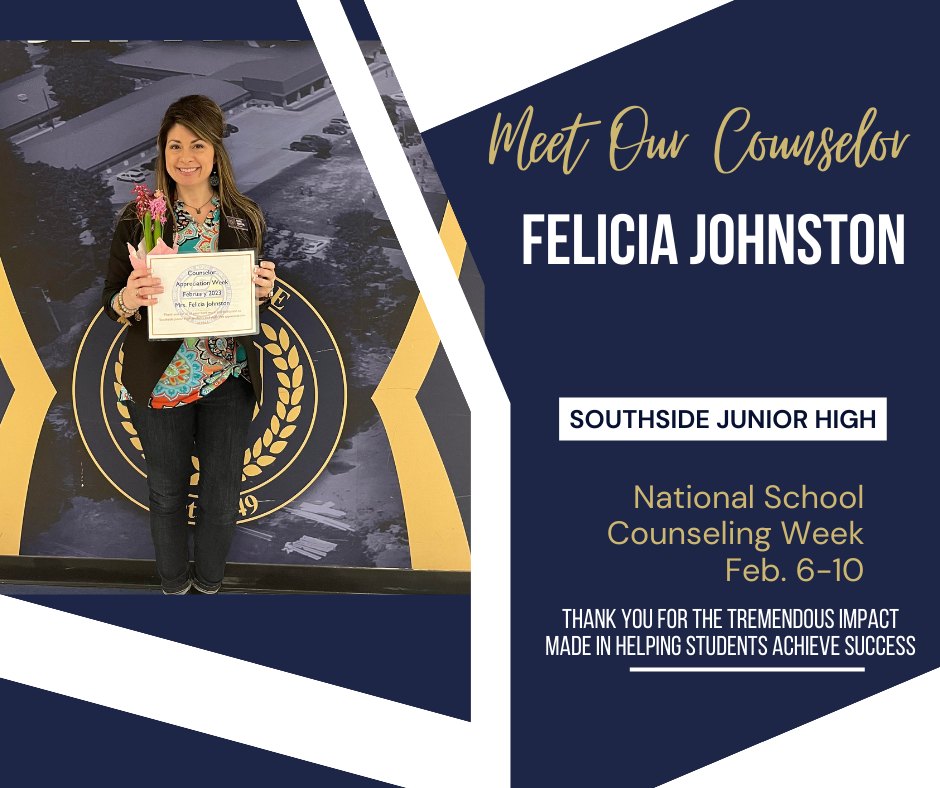 Happy National School Counseling Week to our wonderful school counselor, Felicia Johnston!
