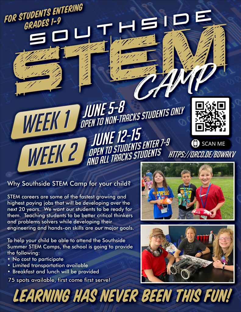 Southside STEM Camp registration flyer