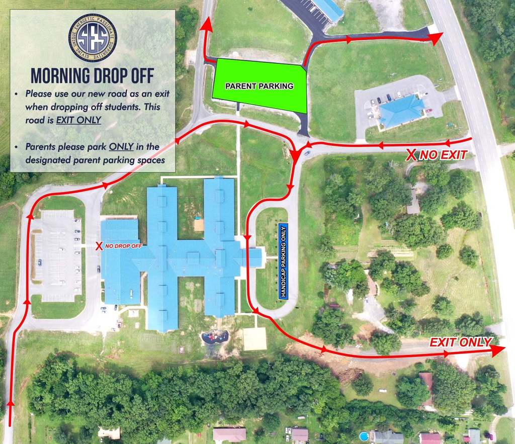 Elementary drop off map